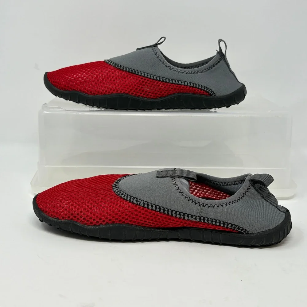 Wonder Nation Water Shoes Kids‎ Size 4 5 Red Gray Youth Aqua Beach Sport Shoes